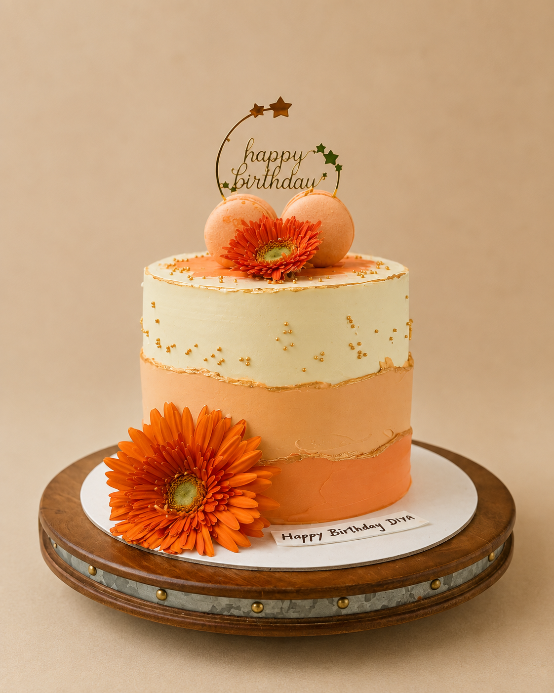 Orange Blossom Macaron Cake