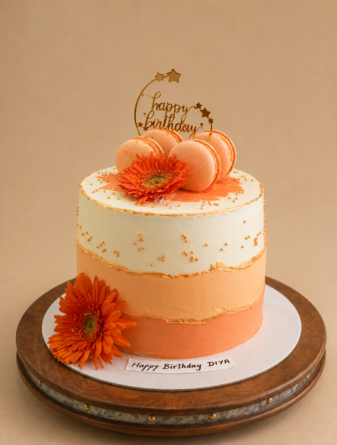 Orange Blossom Macaron Cake thumbnail 2