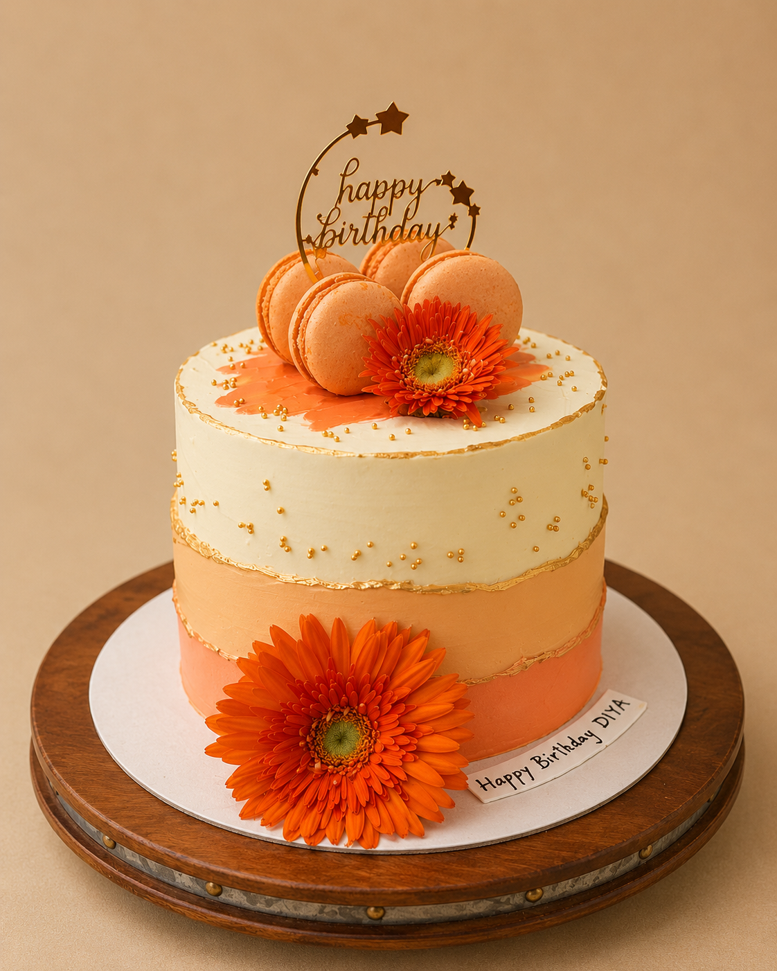 Orange Blossom Macaron Cake thumbnail 3